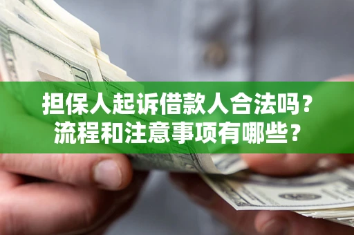 济南担保人起诉借款人合法吗？流程和注意事项有哪些？
