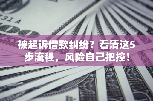 济南被起诉借款纠纷？看清这5步流程，风险自己把控！