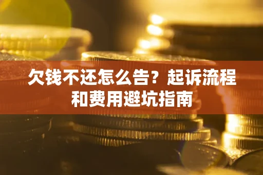 济南欠钱不还怎么告？起诉流程和费用避坑指南