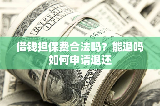 济南借钱担保费合法吗？能退吗如何申请退还